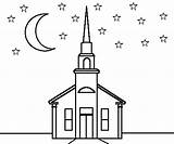 Church Coloring Kids Pic sketch template