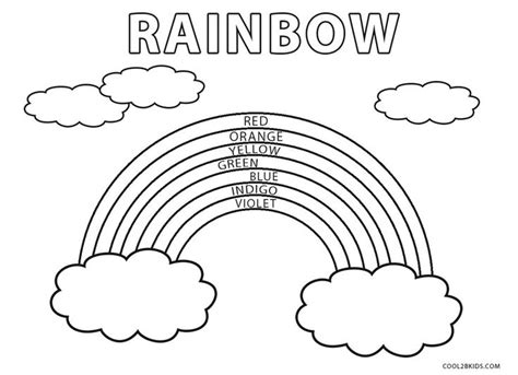 printable rainbow coloring pages  kids rainbow pages