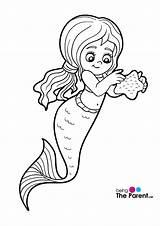 Mermaid Coloring Pages Baby Drawing Easy Getdrawings Little Printable Kids Color Print Real Sheets Ariel Book Princess Spaniel Cute Anime sketch template