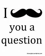Printables Mustache Printable Mustaches Cool Question sketch template