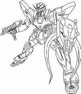 Gundam Xxxg Wing Sandrock Mecha Kai Lineart Crusher Cross sketch template