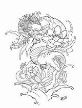 Tattoo Dragon Outline Stencil Stencils Drawings Cool Choose Board sketch template