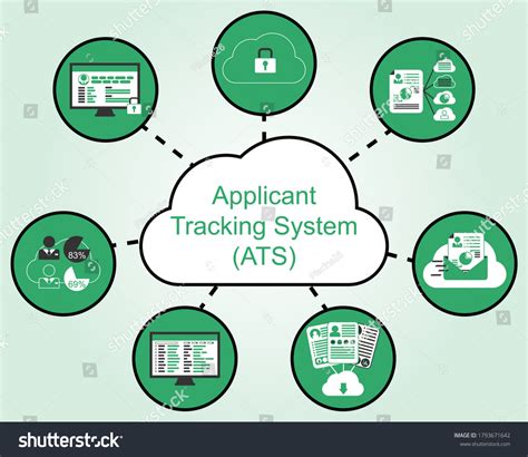 applicant tracking system ats icons vector stock vector royalty