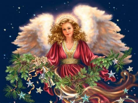 Download Divine Christmas Angel Wallpaper