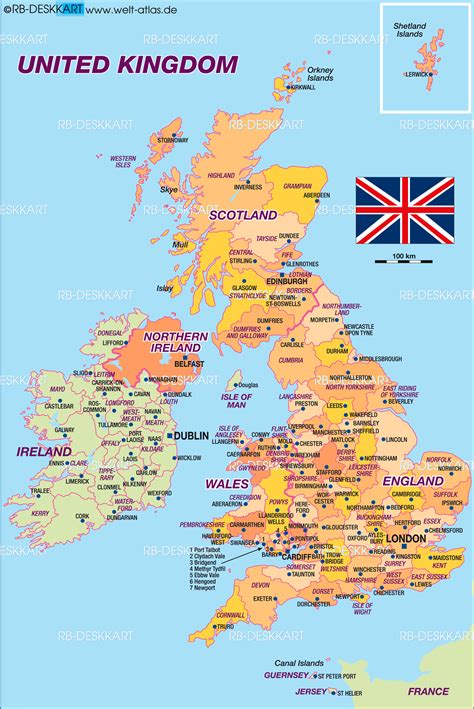 karte von grossbritannien politisch land staat welt atlasde