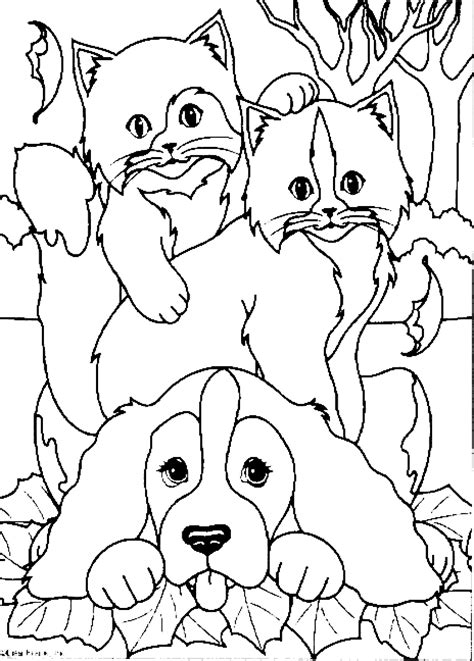 animals coloring page dog cat  kids network
