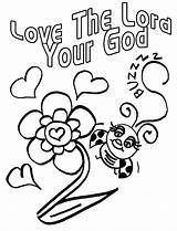 Coloring God Jesus Pages Loves Another Clipart Praise Lord Printable Children Valentine Bug Helping Treasure Kids Childrens Box John Color sketch template