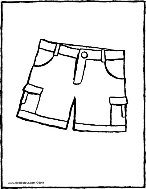 shorts coloring pages coloring home