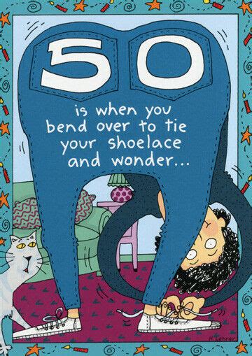 50 Is When You Funny 50th Birthday Card Greeting Card By