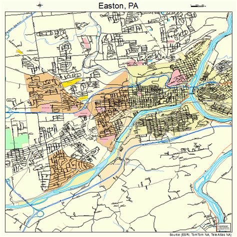 easton pennsylvania street map