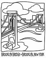 Brooklyn Bridge Coloring Pages Buildings Architecture Drawing Printable Getdrawings Getcolorings Colouring Color sketch template
