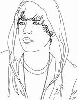 Bieber Justin Pages Coloring Color Popular sketch template