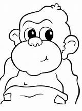 Coloring Pages Monkey Kids Animal Printable 2189 2963 Posted Size sketch template