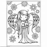 Coloring Angel Pages Adult Choose Board sketch template