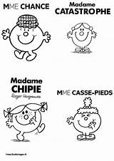 Monsieur Madame Mme Chipie Chance Casse Mr Catastrophe Coloriages Pieds Gratuit Madames Monsieurs Réunis Rapide Reve Personnages sketch template