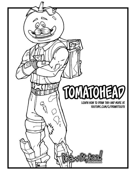 draw tomatohead fortnite battle royale drawing tutorial