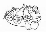 Fruit Coloring Fruits Bowl Pages Drawing Basket Kids Bowls Line Clipart Outline Clip Printable Getdrawings Preschool Big Library Choose Board sketch template
