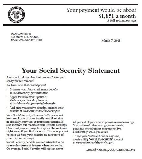 social security award letter  sample