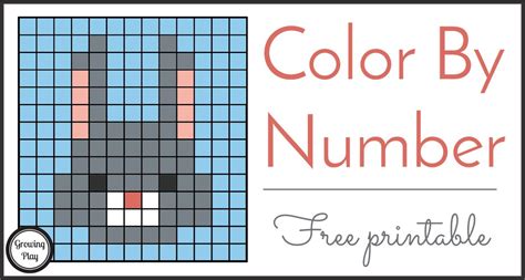 rabbit color  number mystery picture growing play