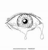 Crying Tears Blinking Human Flowing sketch template