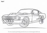 Mustang Drawing 1968 Step Draw Drawings sketch template