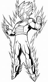 Vegeta Coloring Pages Dragon Ball Getdrawings sketch template
