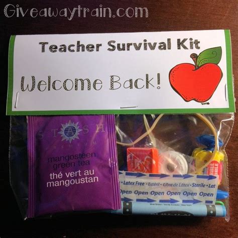 teacher survival kit label printable labels