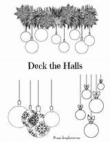 Halls Deck Printable Colouring Christmas Creations Colours Pick Choice Child Use sketch template