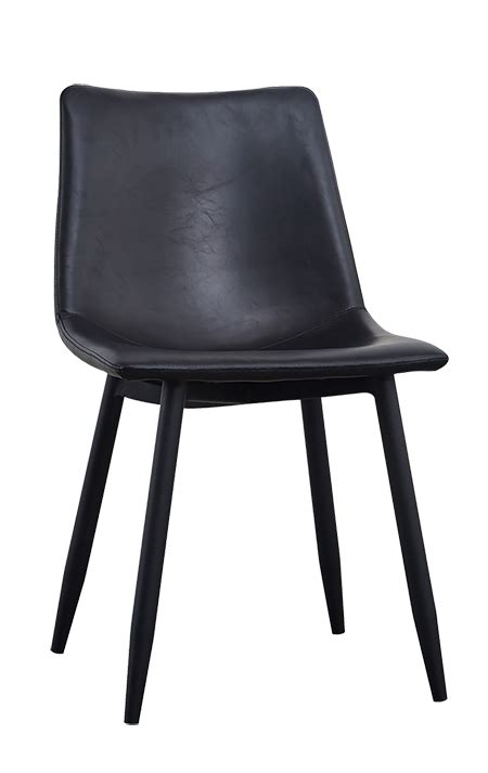 Metal Black Upholstered Dining Chairs