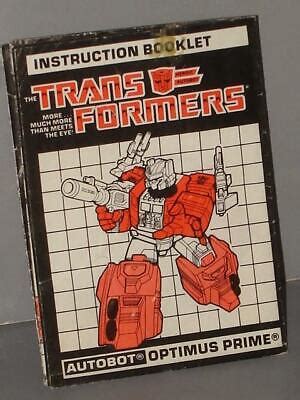 transformer autobot powermaster optimus prime instruction manual lot  ebay
