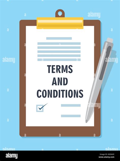 terms  condition agreement contract stock vector image art alamy