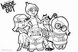 Inside Coloring Pages Disney Characters Printable Kids Adults Color sketch template