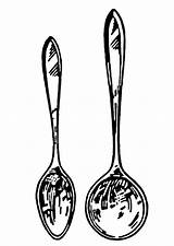 Lepel Cuchara Cucchiaio Colorare Spoon Grote Disegni Schoolplaten Scarica sketch template