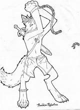 Furry Anthro sketch template