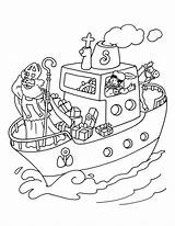 Sinterklaas Stoomboot Boot Sint Piet Plaatje Animaatjes Plaatjes Pakjesboot Nicholas Knutselen Naar sketch template