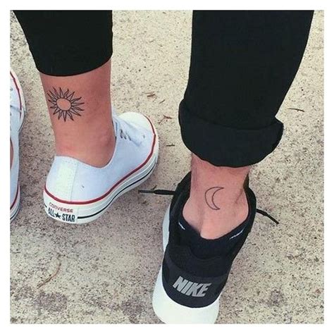 50 trend ideas sun and moon matching tattoo liked on