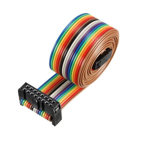 idc rainbow wire flat ribbon cable p  type fcfc connector mm pitch  length walmart