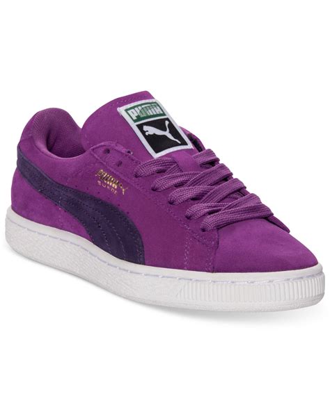 puma womens suede classic casual sneakers  finish   purple lyst