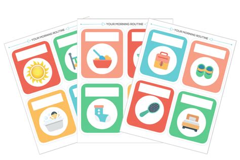 printable daily routine cards  kids