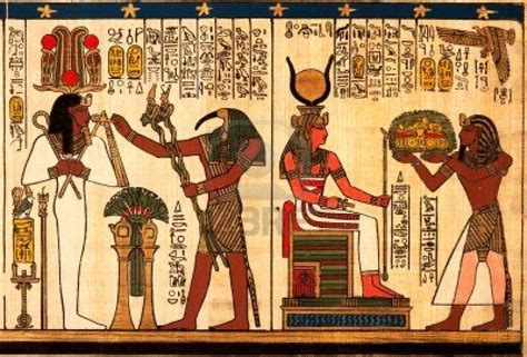 Egyptian Papyrus With Antique Hieroglyphs Egyptian Wall