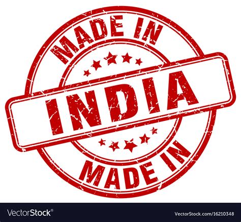 india red grunge  stamp royalty  vector