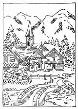 Coloring Pages Transfers Vintage Embroidery Village Transfer Qisforquilter Briggs Dementia Quilter Cache Geriatrics Patterns Template Patients Ak0 Christmas Sheets Adult sketch template