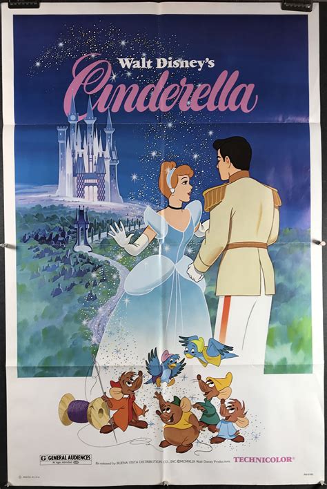 cinderella original vintage walt disney  poster original vintage  posters