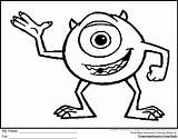 Coloring Pages Monsters Inc Mike Monster University Print Wazowski Cute Kids Disney Color Printable Baby Little Party Book Ginormasource Popular sketch template