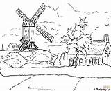 Coloring Windmill Pissarro Camille Belgium Pages Knock Supercoloring Famous Printable Para Colorear Dibujos Paintings Colouring Impressionism Pissaro Crafts Google Kids sketch template