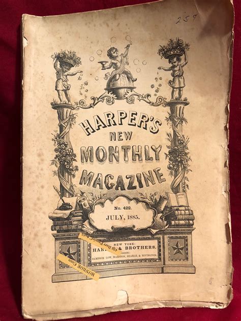 vintage harpers  monthly magazine volume    july