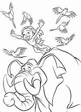 Tarzan Coloring Pages Disney Elephant Kids Sheet Ii Young Bestcoloringpagesforkids Exciting Book Sheets 1999 sketch template