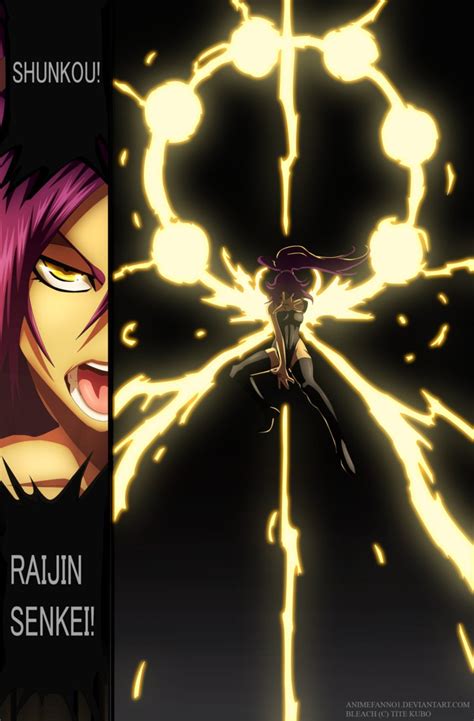 Yoruichi Shihoin Shunkou Raijin Senkei Bleach Anime Photo