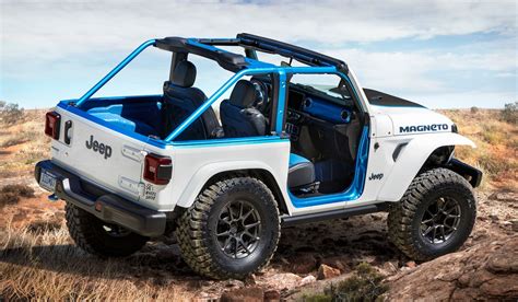 electric jeep magneto concept tackle  real  road