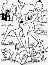 Bambi Illustrations Drawing Coloring Disney Pages Walt sketch template
